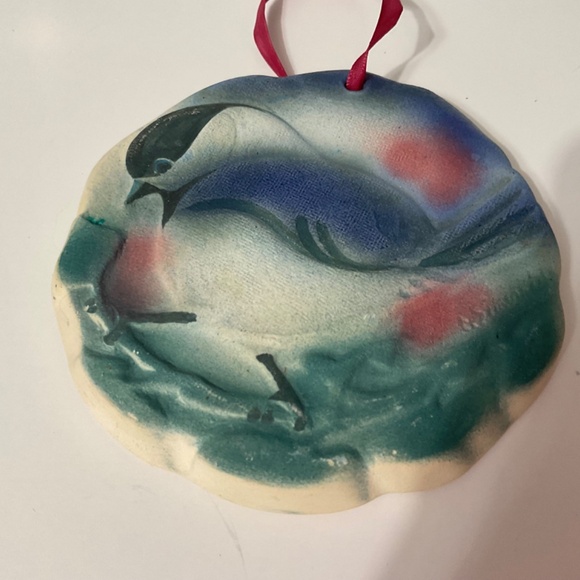VTG One Off Studio Pottery Bird Bun Warmer Trivet Decor handmade in Nova Scotia - Picture 3 of 5